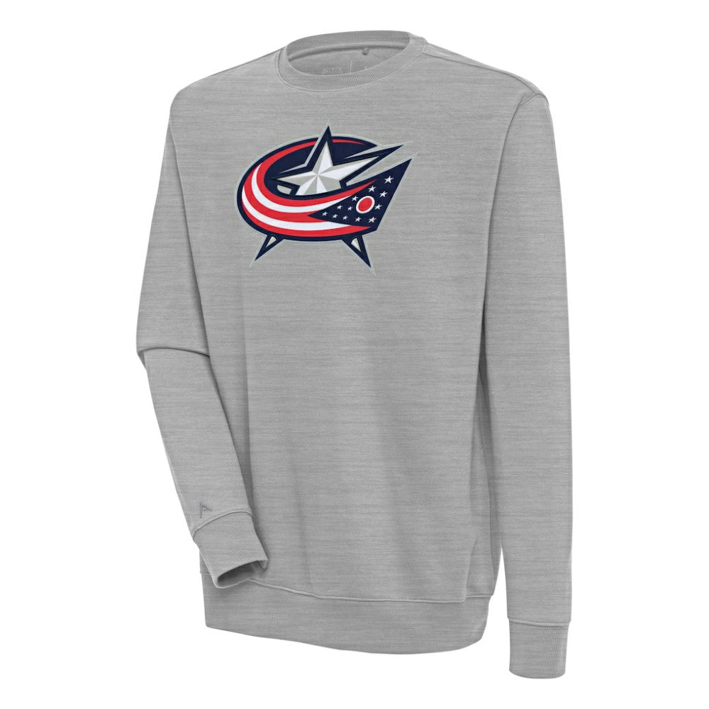 Columbus Blue Jackets Antigua Victory Pullover Sweatshirt - Heather Gray - NHL