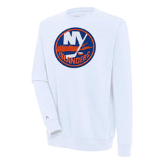 New York Islanders Antigua Victory Pullover Sweatshirt - White - NHL