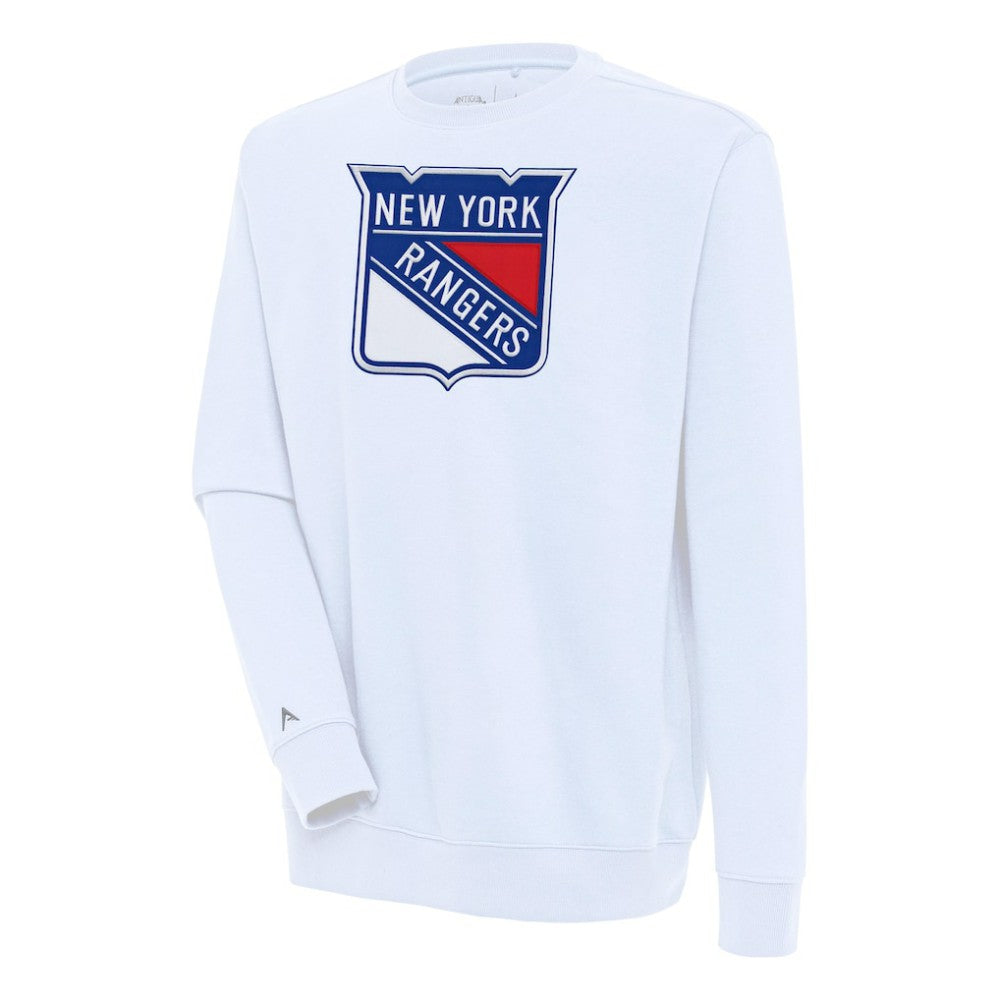 New York Rangers Antigua Victory Pullover Sweatshirt - White - NHL