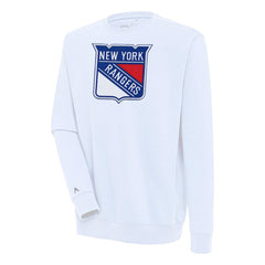 New York Rangers Antigua Victory Pullover Sweatshirt - White - NHL