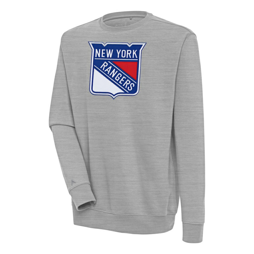 New York Rangers Antigua Victory Pullover Sweatshirt - Heather Gray - NHL