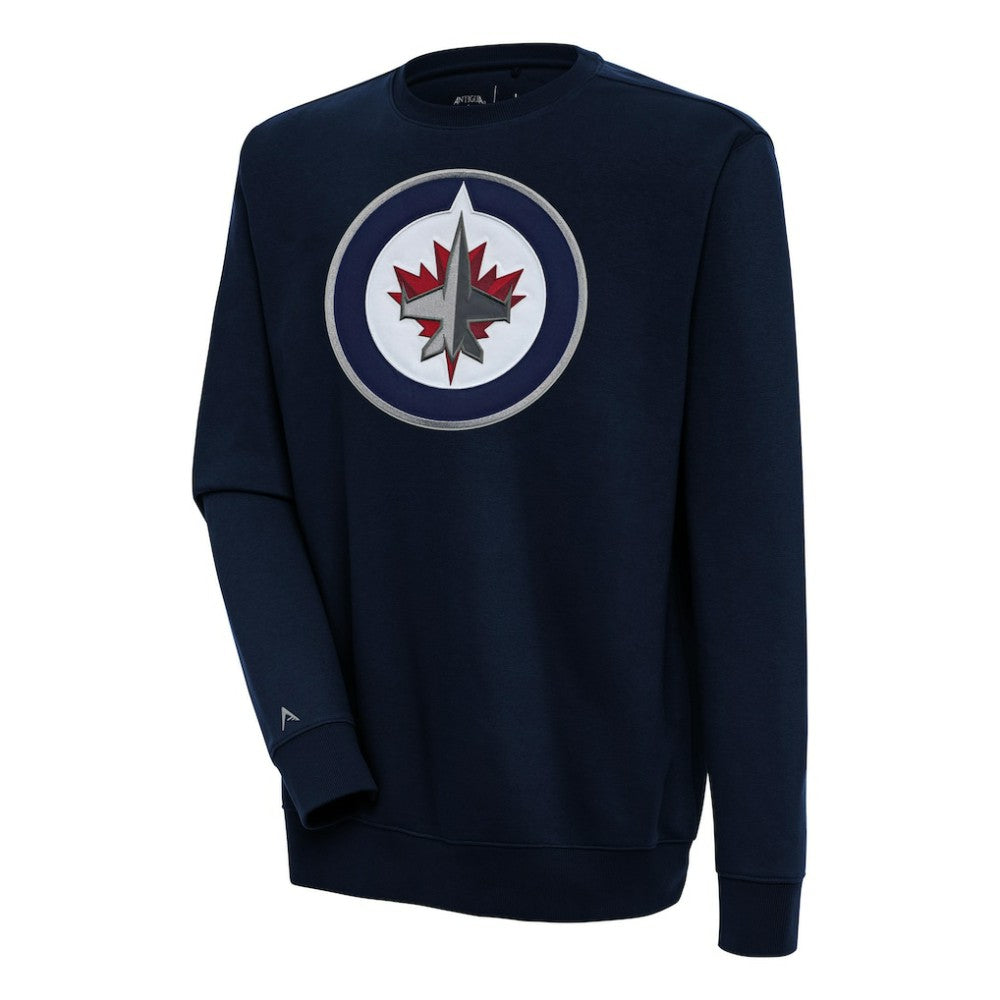 Winnipeg Jets Antigua Victory Pullover Sweatshirt - Navy - NHL