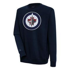 Winnipeg Jets Antigua Victory Pullover Sweatshirt - Navy - NHL