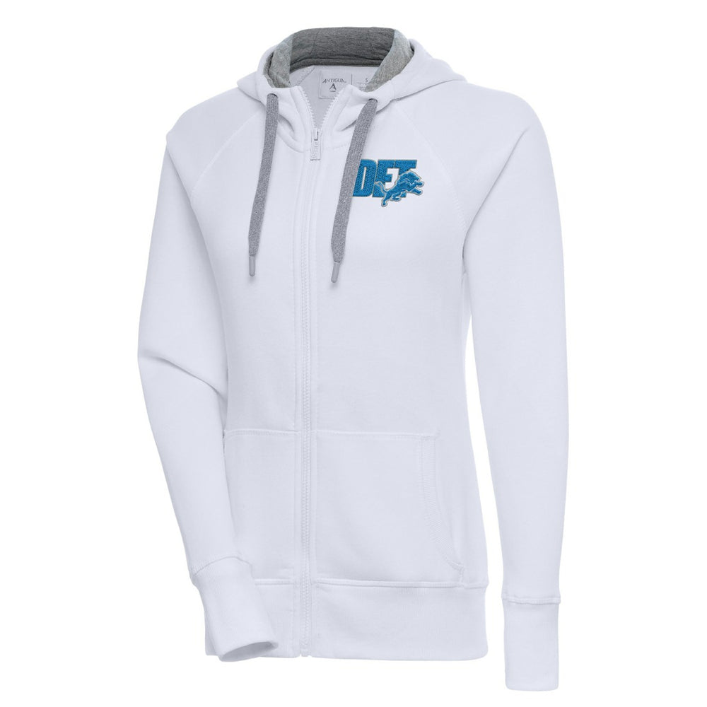 Detroit Lions Antigua Women's Victory Full-Zip Hoodie White | NFL