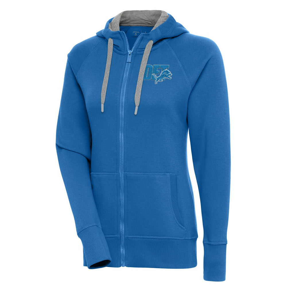 Detroit Lions Antigua Women's Victory Full-Zip Hoodie Blue | NFL