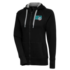 Miami Dolphins Antigua Women's Victory Full-Zip Hoodie Black | NFL