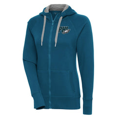 Philadelphia Eagles Antigua Women's Victory Full-Zip Hoodie Midnight Green | NFL