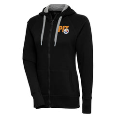 Pittsburgh Steelers Antigua Women's Victory Full-Zip Hoodie Black | NFL