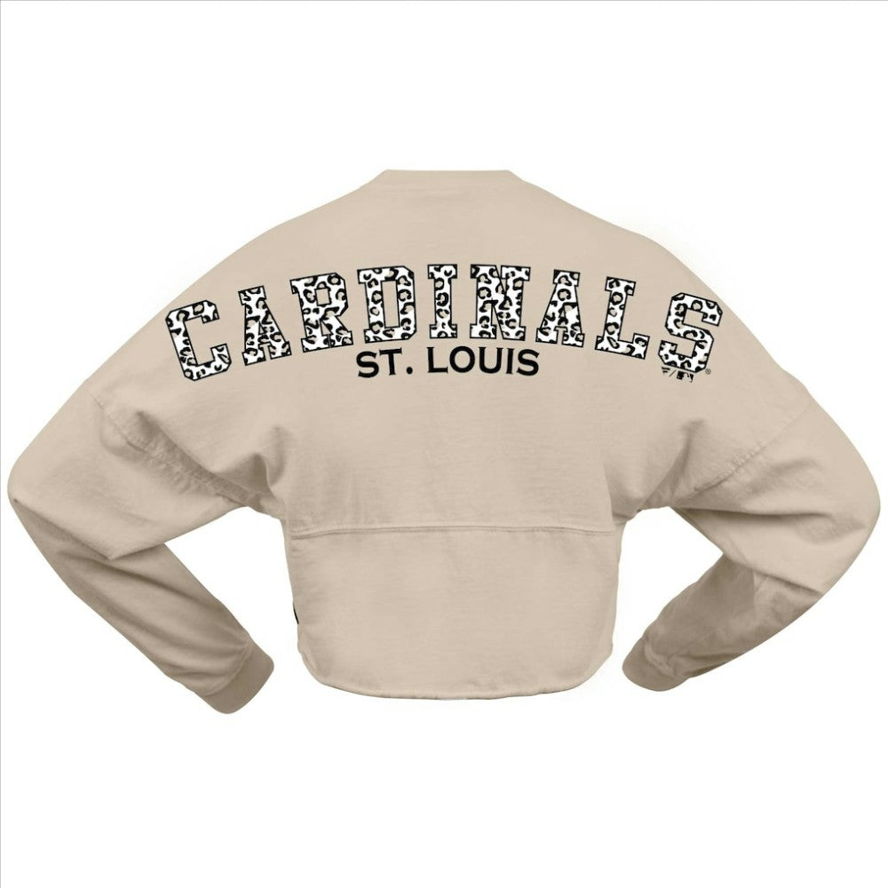 St. Louis Cardinals Fanatics Women's Long Sleeve Cropped Jersey T-Shirt - MLB