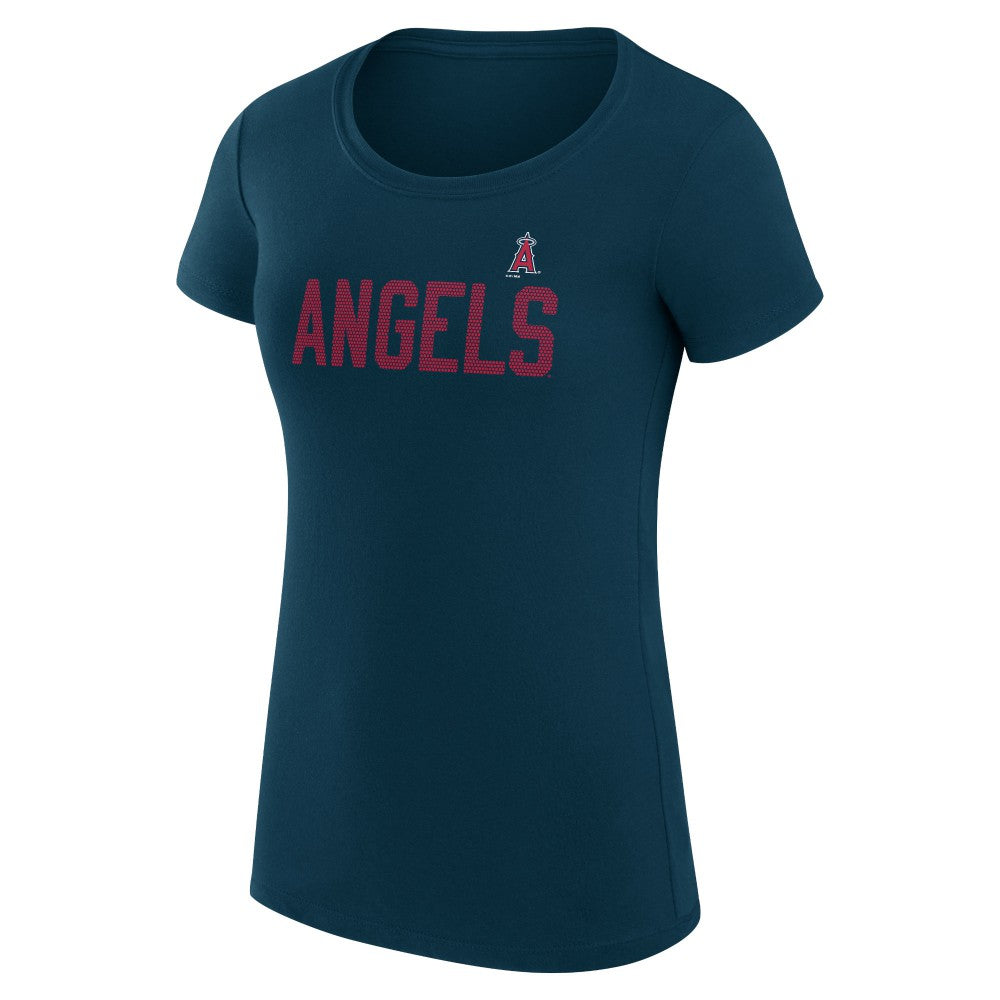 Los Angeles Angels G-III 4Her by Carl Banks Women's Super-Slim Fit Lightweight Dot Print T-Shirt - MLB