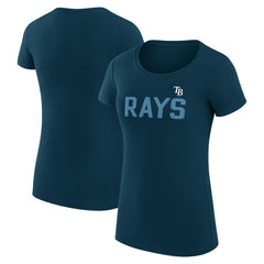Tampa Bay Rays G-III 4Her by Carl Banks Women's Super-Slim Fit Lightweight Dot Print T-Shirt - MLB