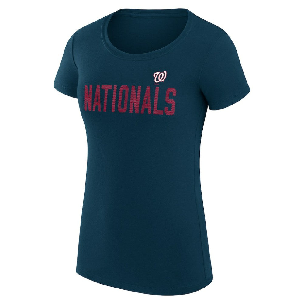 Washington Nationals G-III 4Her by Carl Banks Women's Super-Slim Fit Lightweight Dot Print T-Shirt - MLB