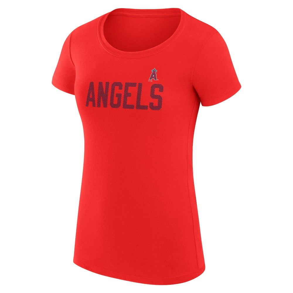 Los Angeles Angels G-III 4Her by Carl Banks Women's Super-Slim Fit Lightweight Dot Print T-Shirt - MLB