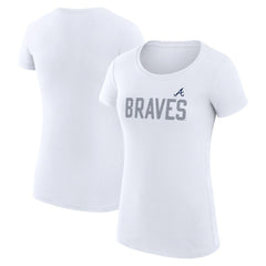 Atlanta Braves G-III 4Her by Carl Banks Women's Super-Slim Fit Lightweight Dot Print T-Shirt - MLB