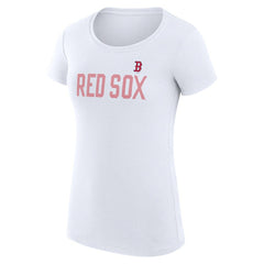 Boston Red Sox G-III 4Her by Carl Banks Women's Super-Slim Fit Lightweight Dot Print T-Shirt - MLB
