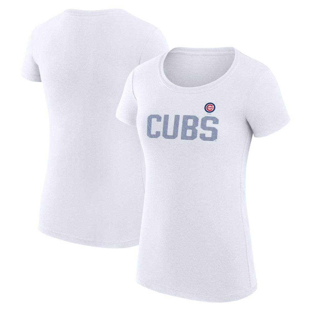 Chicago Cubs G-III 4Her by Carl Banks Women's Super-Slim Fit Lightweight Dot Print T-Shirt - MLB