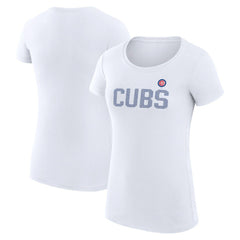 Chicago Cubs G-III 4Her by Carl Banks Women's Super-Slim Fit Lightweight Dot Print T-Shirt - MLB