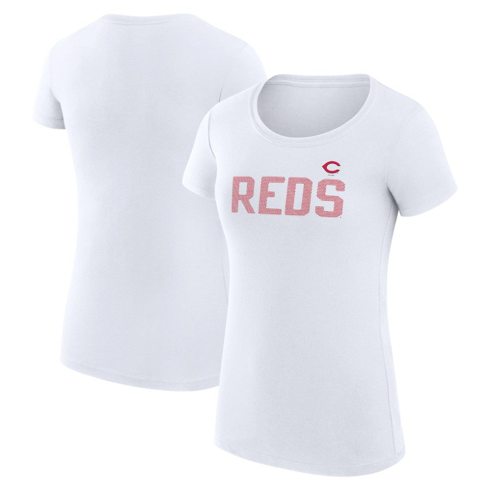 Cincinnati Reds G-III 4Her by Carl Banks Women's Super-Slim Fit Lightweight Dot Print T-Shirt - MLB