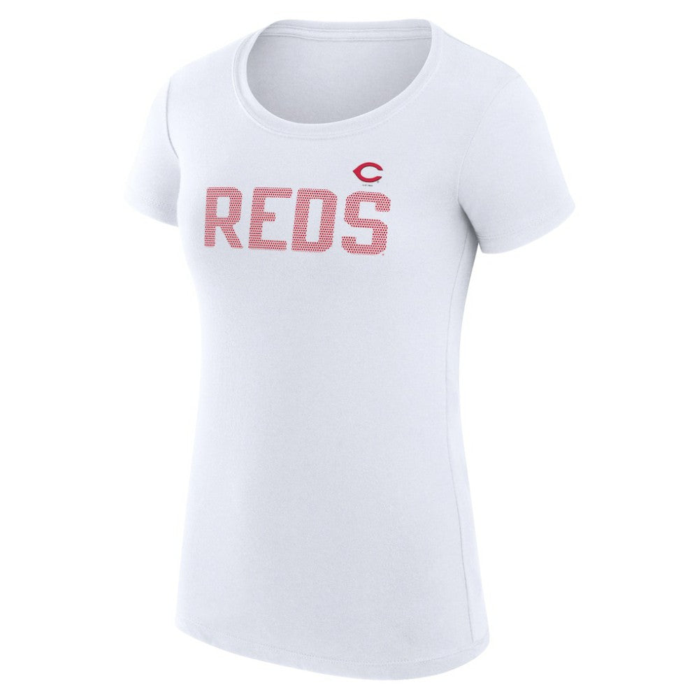 Cincinnati Reds G-III 4Her by Carl Banks Women's Super-Slim Fit Lightweight Dot Print T-Shirt - MLB