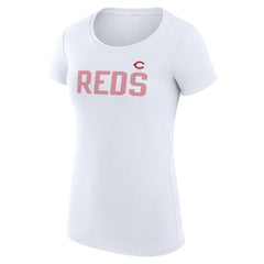 Cincinnati Reds G-III 4Her by Carl Banks Women's Super-Slim Fit Lightweight Dot Print T-Shirt - MLB