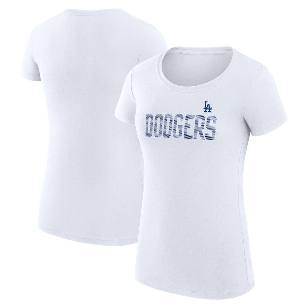 Los Angeles Dodgers G-III 4Her by Carl Banks Women's Super-Slim Fit Lightweight Dot Print T-Shirt - MLB
