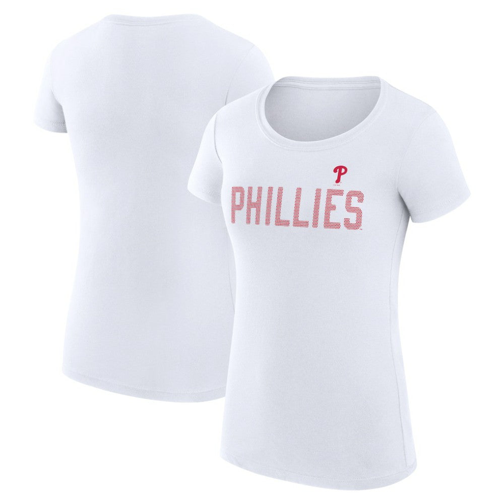 Philadelphia Phillies G-III 4Her by Carl Banks Women's Super-Slim Fit Lightweight Dot Print T-Shirt - MLB