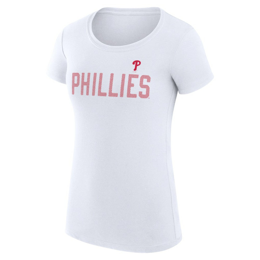 Philadelphia Phillies G-III 4Her by Carl Banks Women's Super-Slim Fit Lightweight Dot Print T-Shirt - MLB