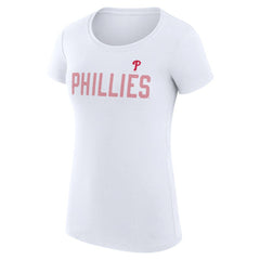 Philadelphia Phillies G-III 4Her by Carl Banks Women's Super-Slim Fit Lightweight Dot Print T-Shirt - MLB