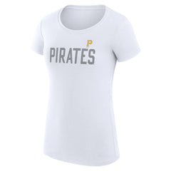 Pittsburgh Pirates G-III 4Her by Carl Banks Women's Super-Slim Fit Lightweight Dot Print T-Shirt - MLB
