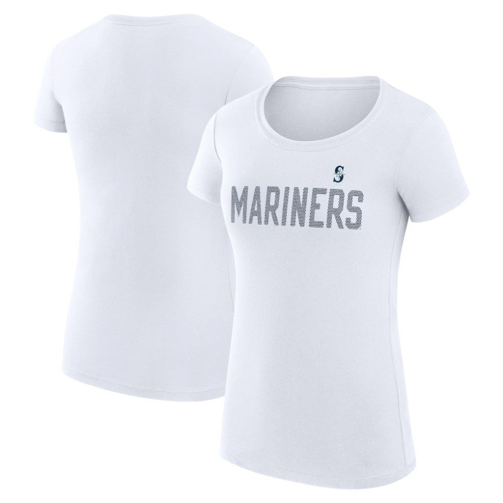 Seattle Mariners G-III 4Her by Carl Banks Women's Super-Slim Fit Lightweight Dot Print T-Shirt - MLB