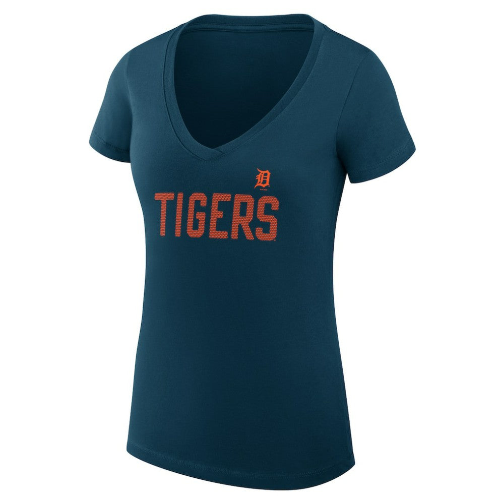 Detroit Tigers G-III 4Her by Carl Banks Women's Super-Slim Fit Lightweight Dot Print V-Neck T-Shirt - MLB