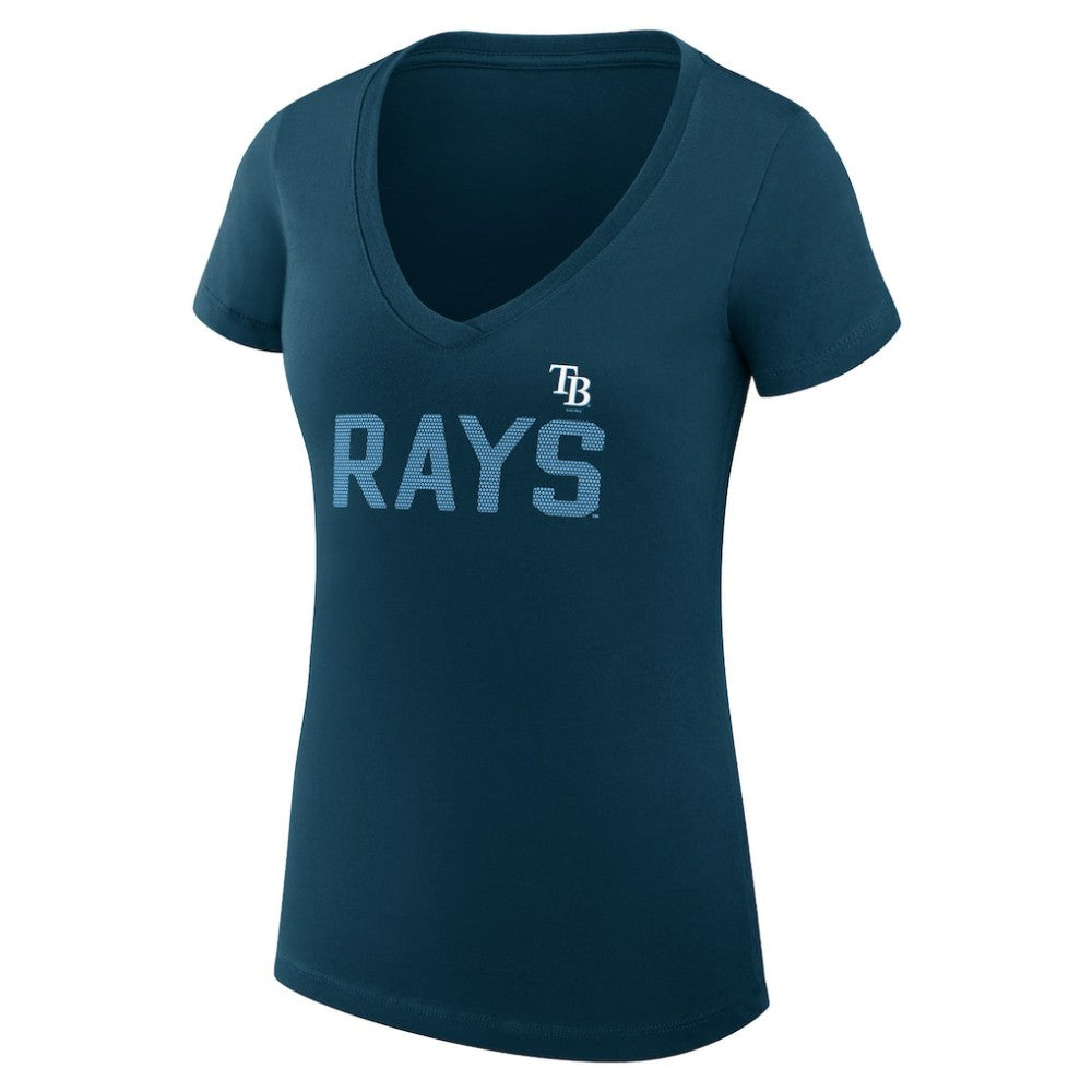 Tampa Bay Rays G-III 4Her by Carl Banks Women's Super-Slim Fit Lightweight Dot Print V-Neck T-Shirt - MLB