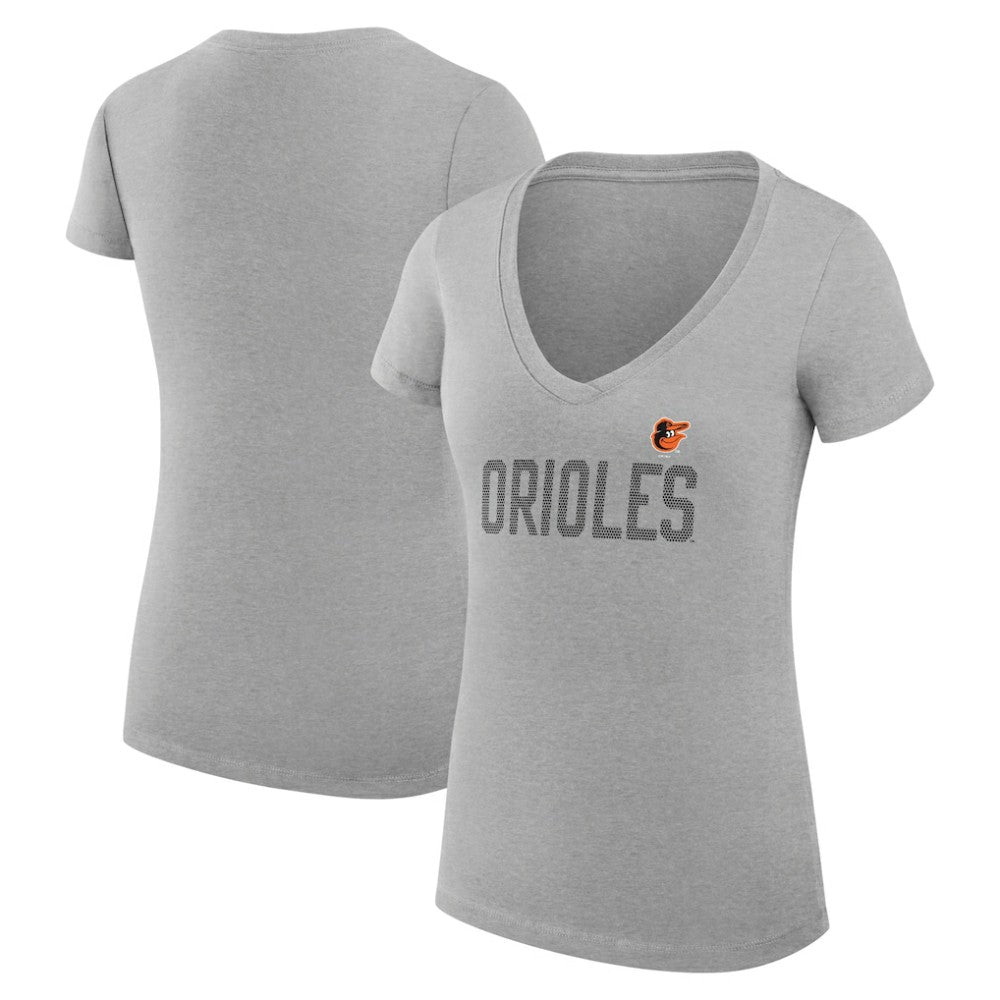 Baltimore Orioles G-III 4Her by Carl Banks Women's Super-Slim Fit Lightweight Dot Print V-Neck T-Shirt - MLB
