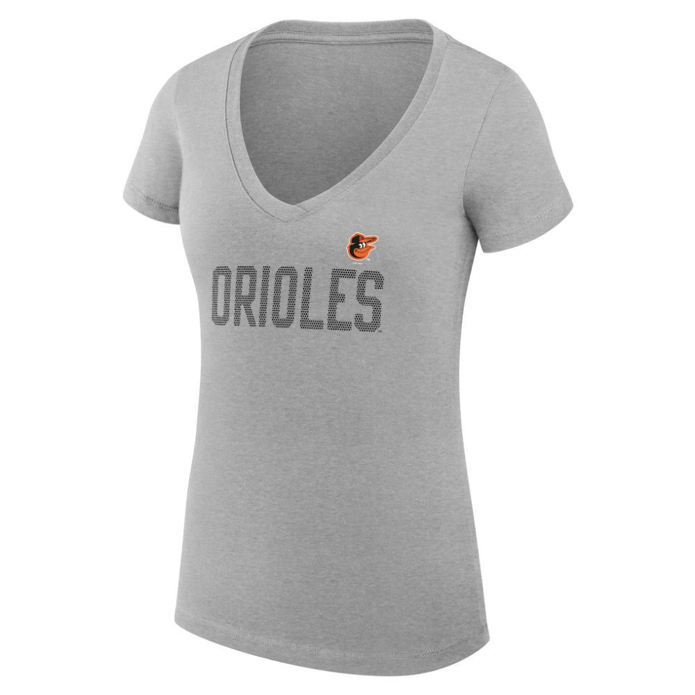 Baltimore Orioles G-III 4Her by Carl Banks Women's Super-Slim Fit Lightweight Dot Print V-Neck T-Shirt - MLB
