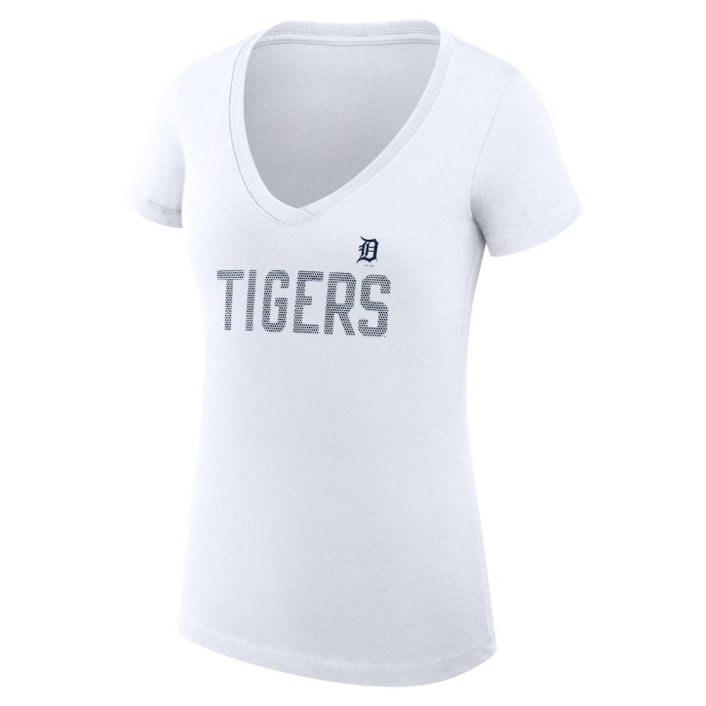Detroit Tigers G-III 4Her by Carl Banks Women's Super-Slim Fit Lightweight Dot Print V-Neck T-Shirt - MLB