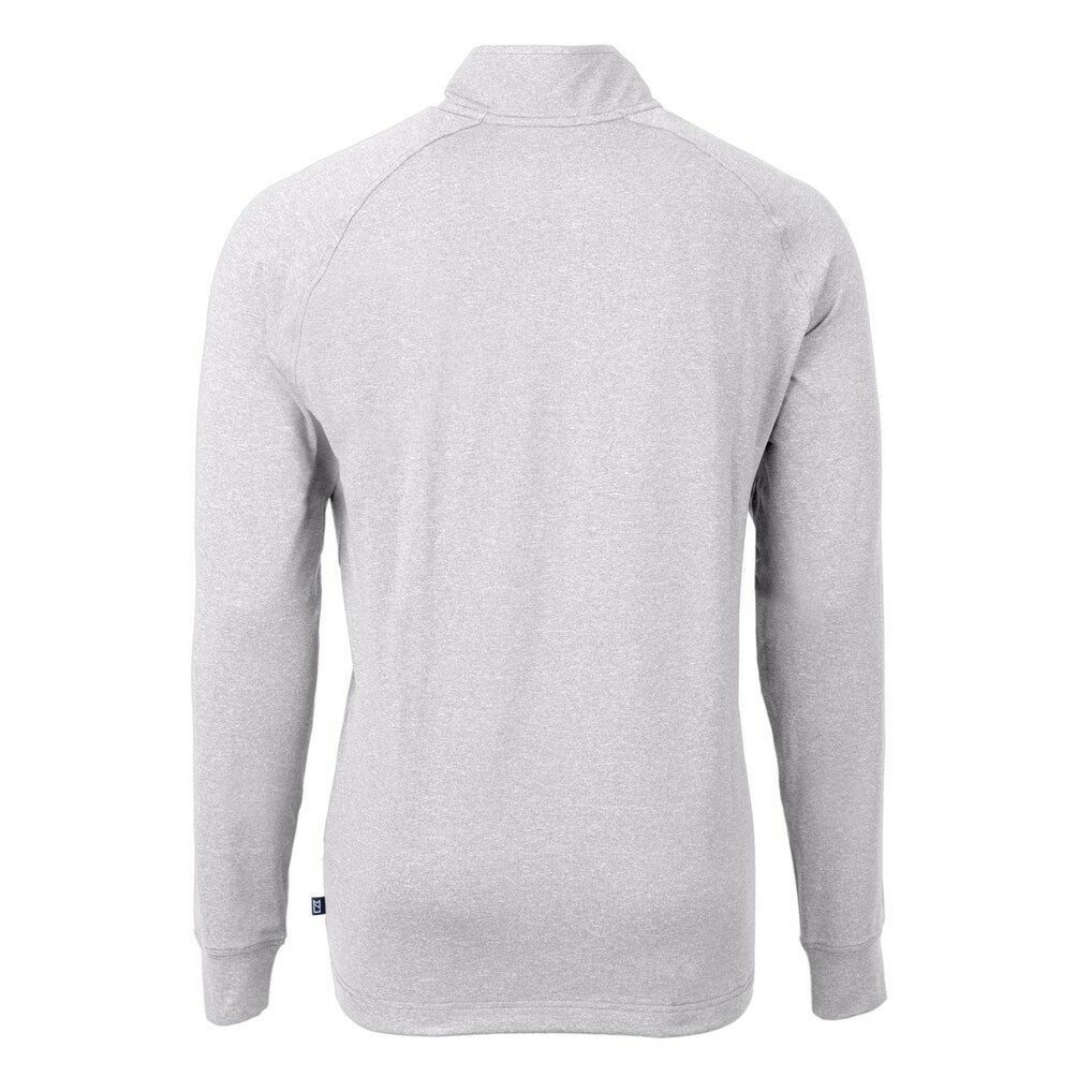 Minnesota Vikings Cutter & Buck Big & Tall Adapt Eco Knit Quarter-Zip Pullover Top Heather Gray | NFL
