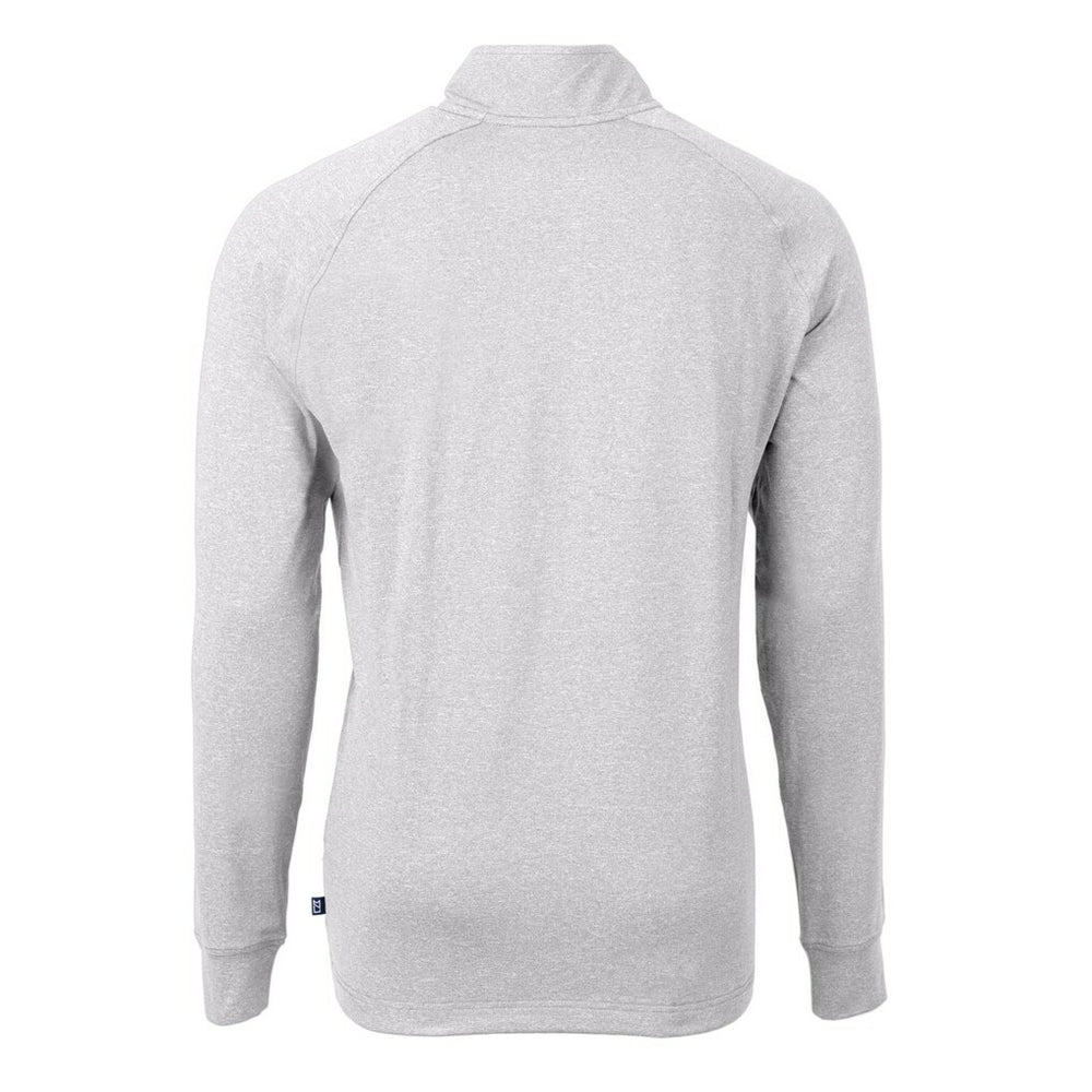 Minnesota Vikings Cutter & Buck Big & Tall Adapt Eco Knit Quarter-Zip Pullover Top Heather Gray | NFL