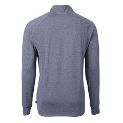 Minnesota Vikings Cutter & Buck Big & Tall Adapt Eco Knit Quarter-Zip Pullover Top Heather Navy | NFL