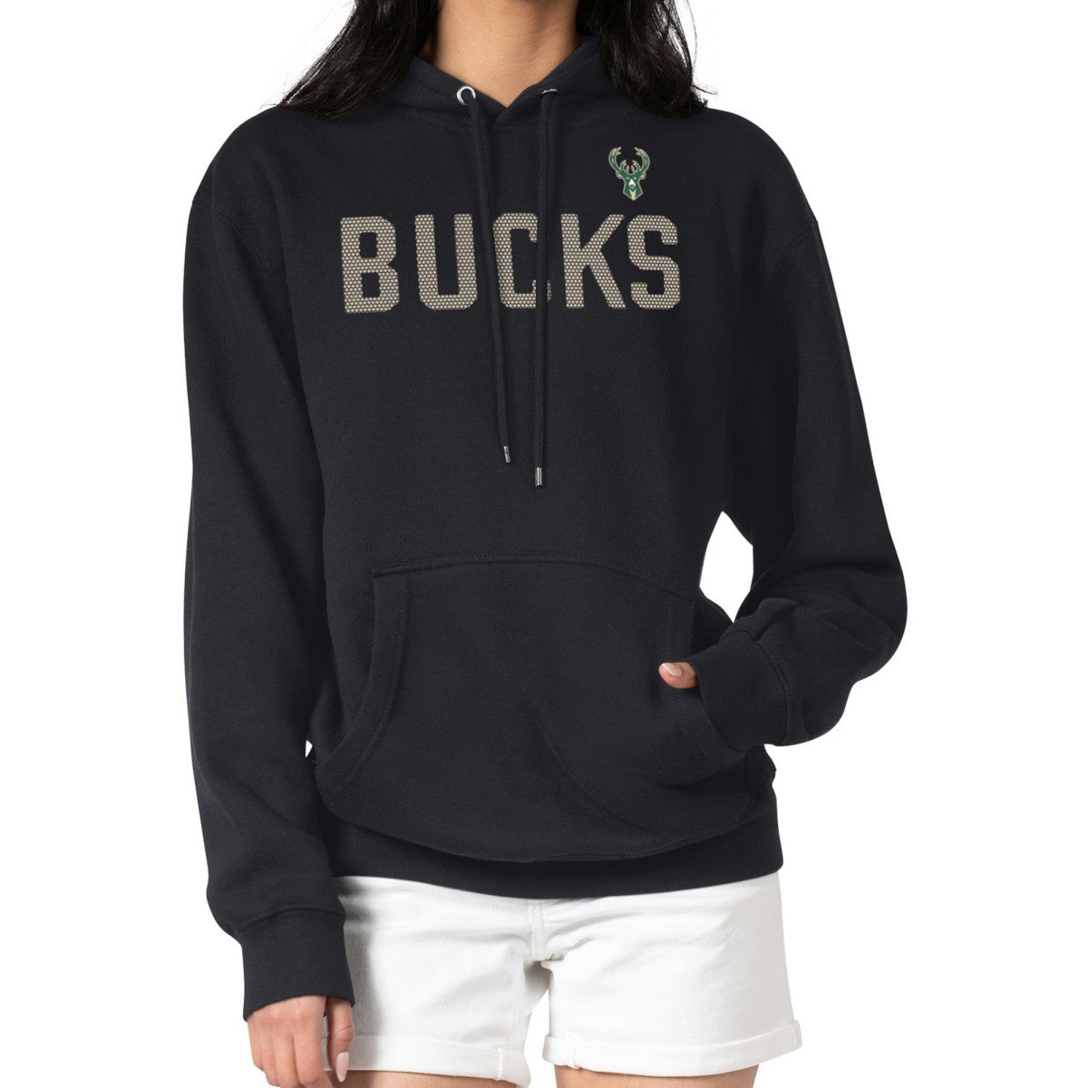 Milwaukee Bucks G-III 4Her by Carl Banks Women's Dot Print Pullover Hoodie Black - NBA