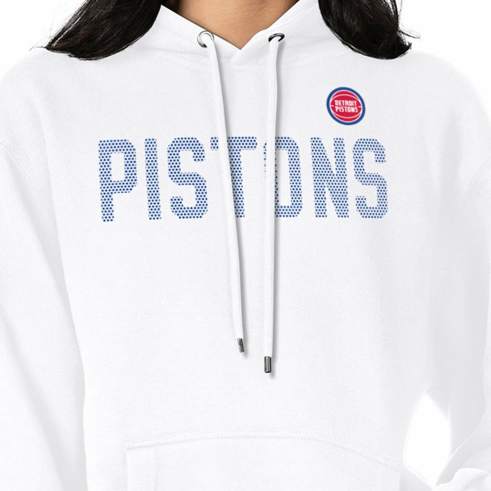Detroit Pistons G-III 4Her by Carl Banks Women's Dot Print Pullover Hoodie White - NBA