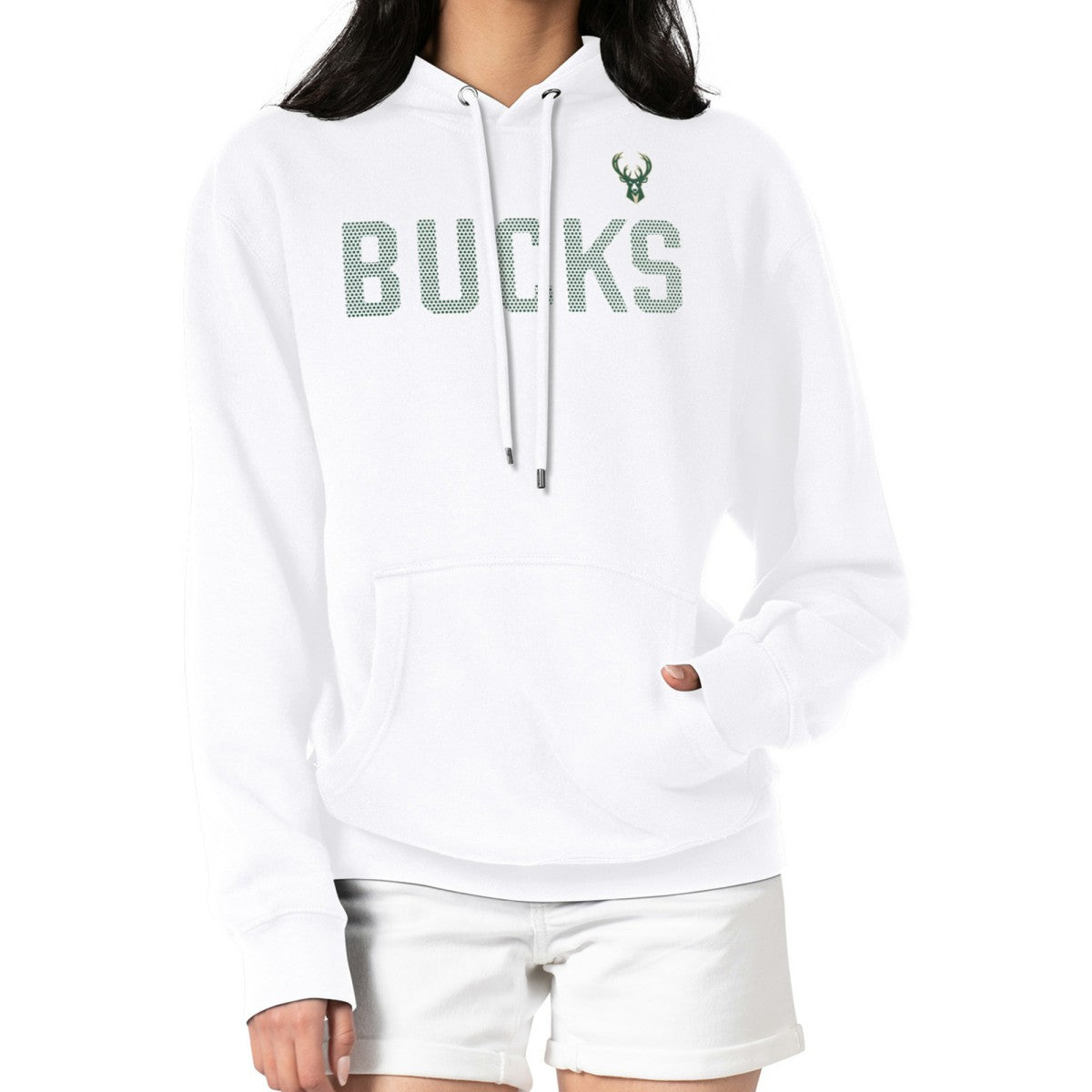 Milwaukee Bucks G-III 4Her by Carl Banks Women's Dot Print Pullover Hoodie White - NBA
