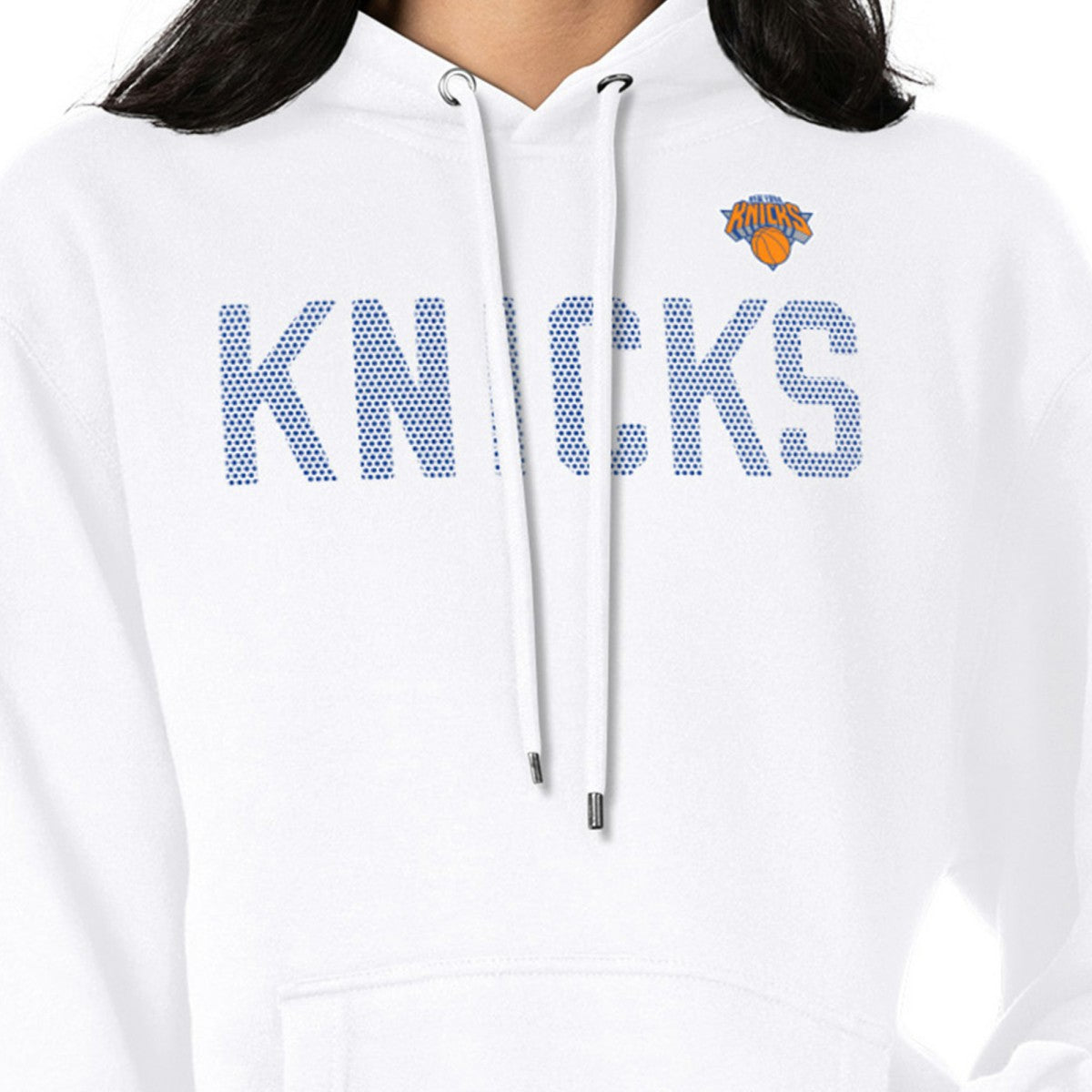 New York Knicks G-III 4Her by Carl Banks Women's Dot Print Pullover Hoodie White - NBA