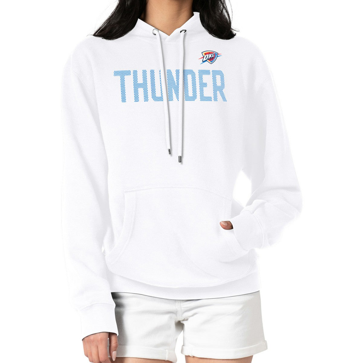 Oklahoma City Thunder G-III 4Her by Carl Banks Women's Dot Print Pullover Hoodie White - NBA