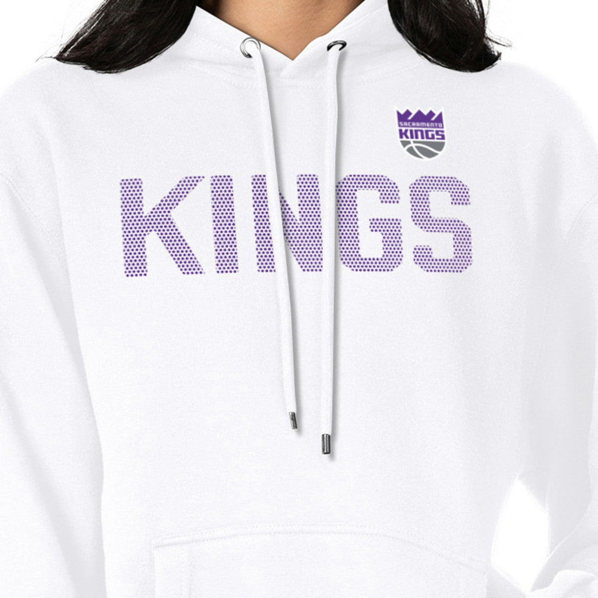 Sacramento Kings G-III 4Her by Carl Banks Women's Dot Print Pullover Hoodie White - NBA