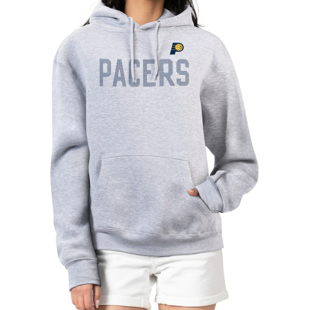 Indiana Pacers G-III 4Her by Carl Banks Women's Dot Print Pullover Hoodie Heather Gray - NBA