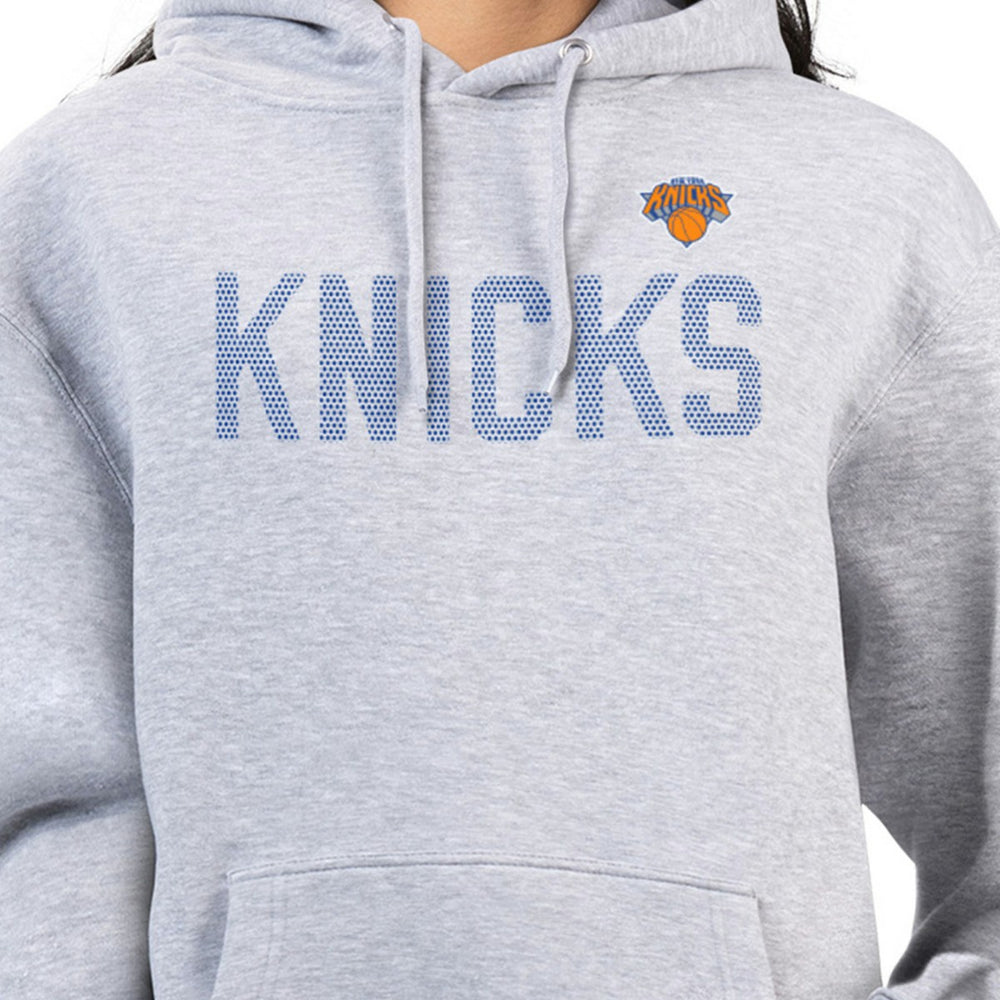 New York Knicks G-III 4Her by Carl Banks Women's Dot Print Pullover Hoodie Heather Gray - NBA