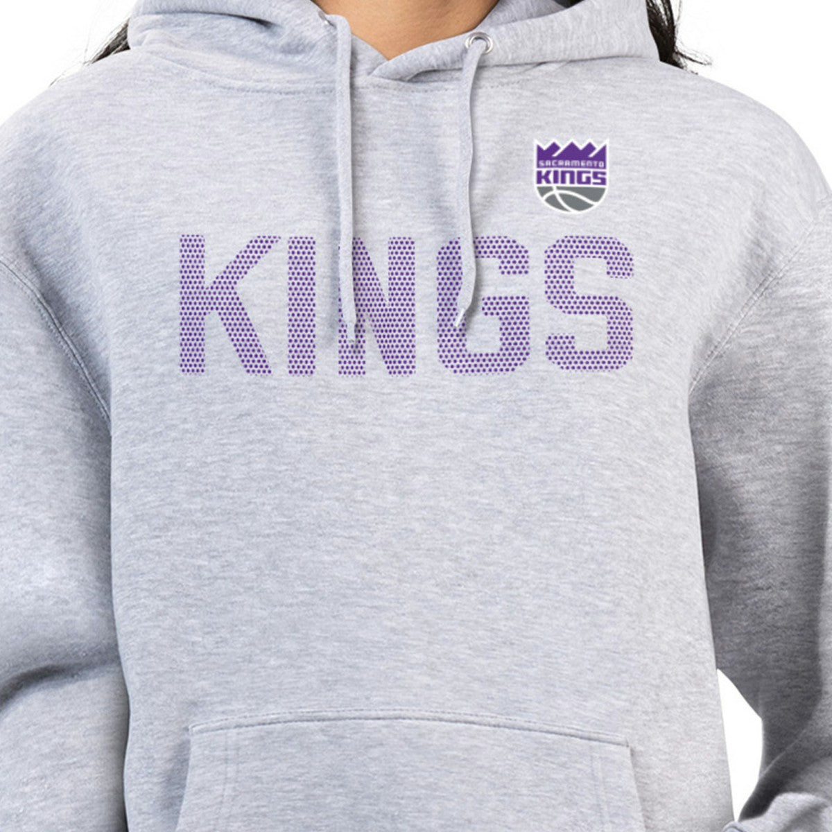 Sacramento Kings G-III 4Her by Carl Banks Women's Dot Print Pullover Hoodie Heather Gray - NBA