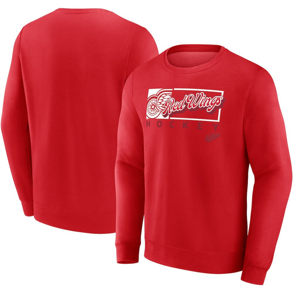 Detroit Red Wings Fanatics Focus Fleece Pullover Sweatshirt - Red - NHL