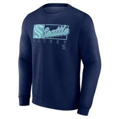 Seattle Kraken Fanatics Focus Fleece Pullover Sweatshirt - Deep Sea Blue - NHL