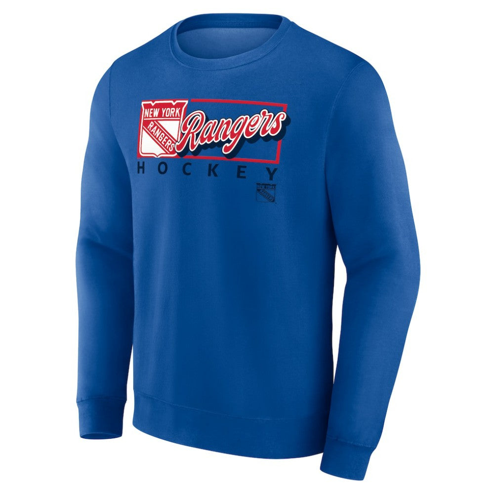 New York Rangers Fanatics Focus Fleece Pullover Sweatshirt - Royal - NHL